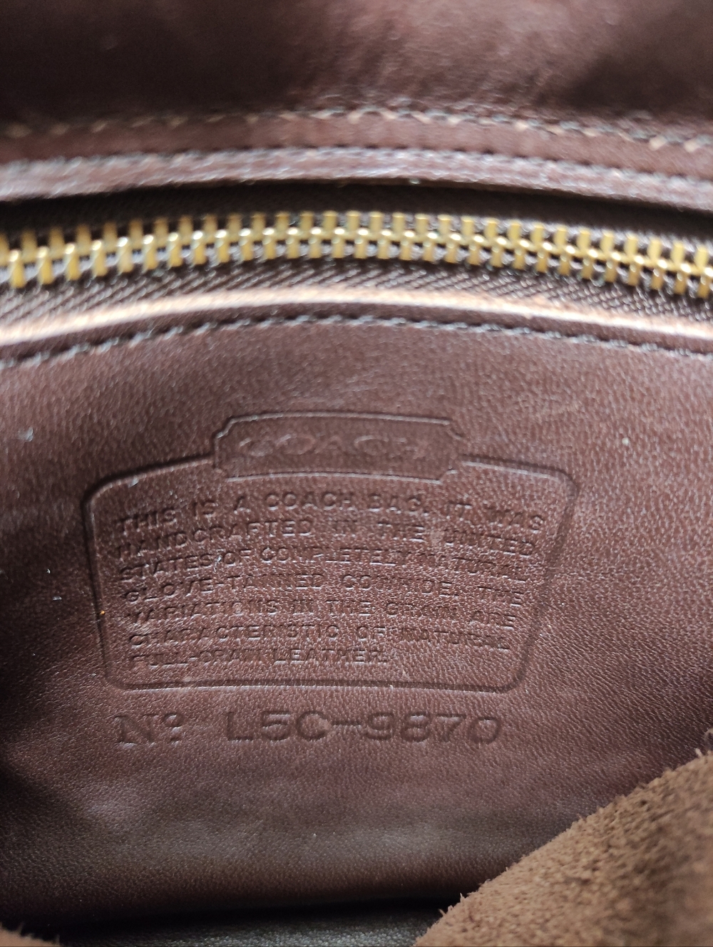 Vintage Coach 9870 Court Top Handle Leather Bag Mahogany Brown - Picture 12 of 12